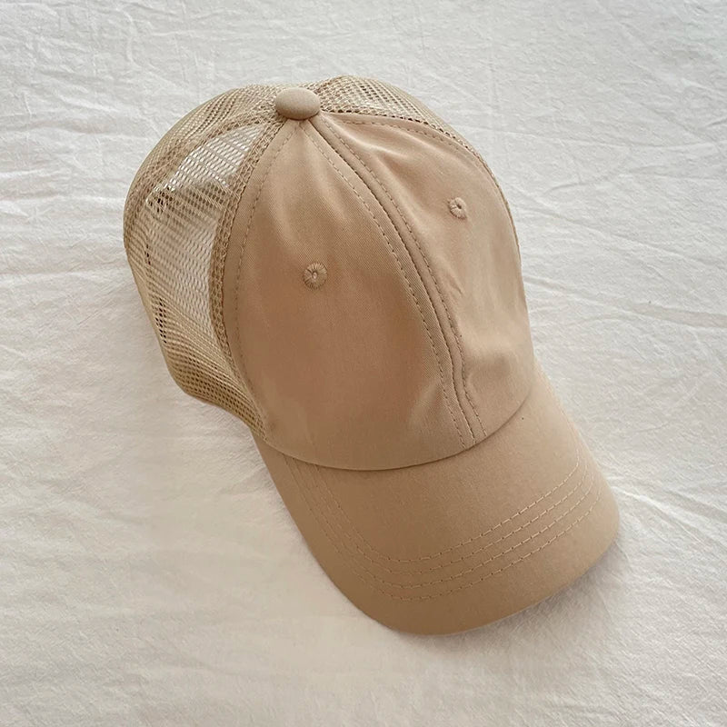 Summer Kids Baseball Cap Casual Solid Children Caps Sun Hat Boys Girls Outdoor Accessories 2 - 8Y - Avero