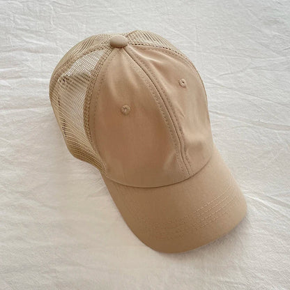 Summer Kids Baseball Cap Casual Solid Children Caps Sun Hat Boys Girls Outdoor Accessories 2 - 8Y - Avero