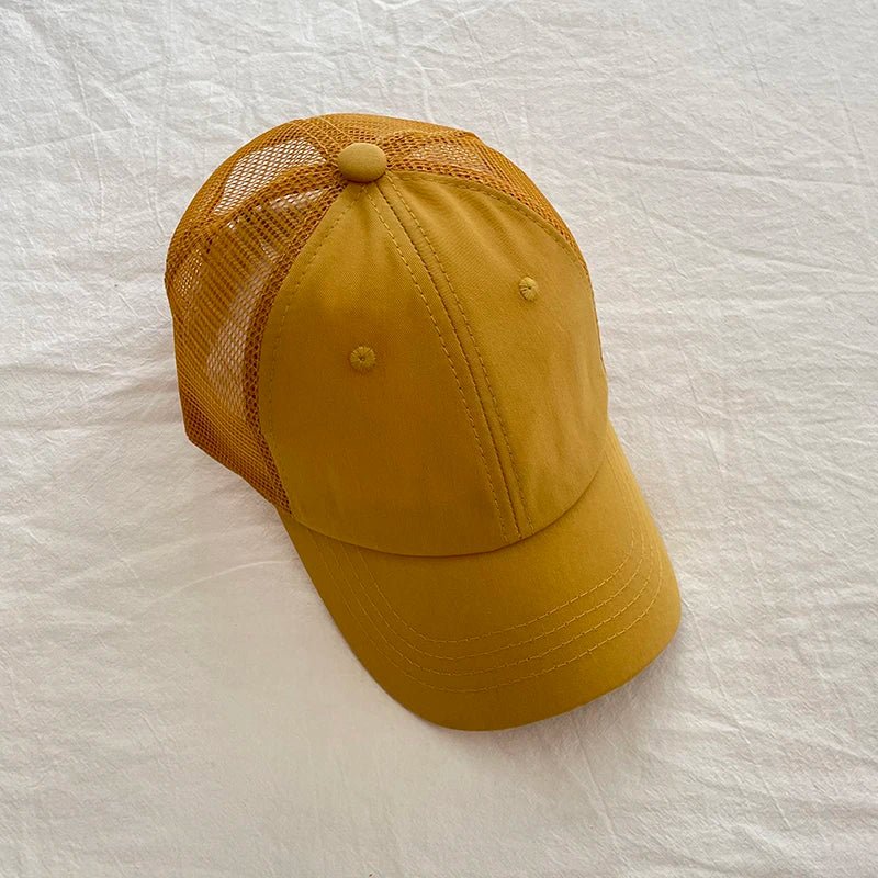 Summer Kids Baseball Cap Casual Solid Children Caps Sun Hat Boys Girls Outdoor Accessories 2 - 8Y - Avero