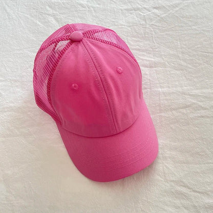 Summer Kids Baseball Cap Casual Solid Children Caps Sun Hat Boys Girls Outdoor Accessories 2 - 8Y - Avero