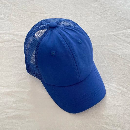 Summer Kids Baseball Cap Casual Solid Children Caps Sun Hat Boys Girls Outdoor Accessories 2 - 8Y - Avero