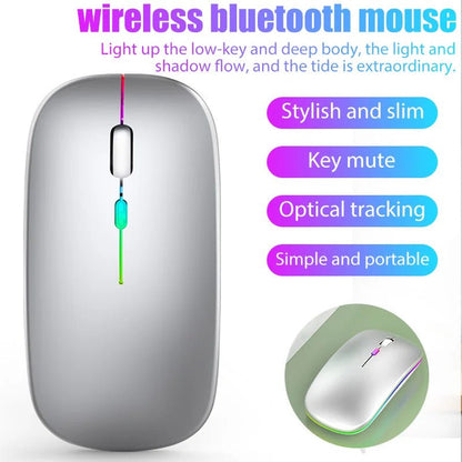 Tablet Phone Computer Bluetooth Wireless Mouse Charging Luminous 2.4G USB Wireless Mouse Portable Mouse - Avero