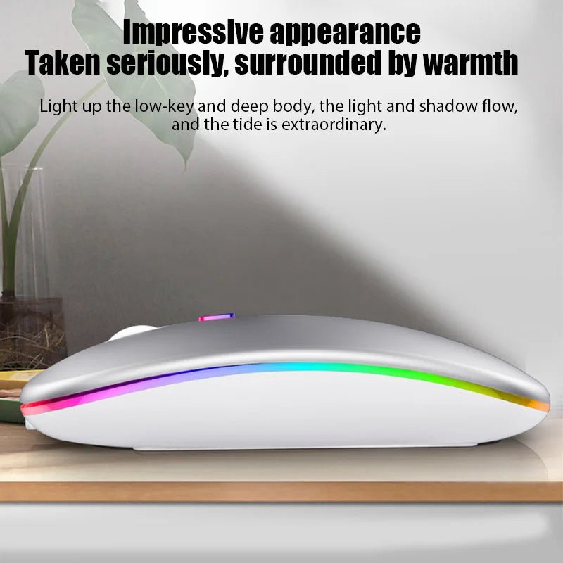 Tablet Phone Computer Bluetooth Wireless Mouse Charging Luminous 2.4G USB Wireless Mouse Portable Mouse - Avero