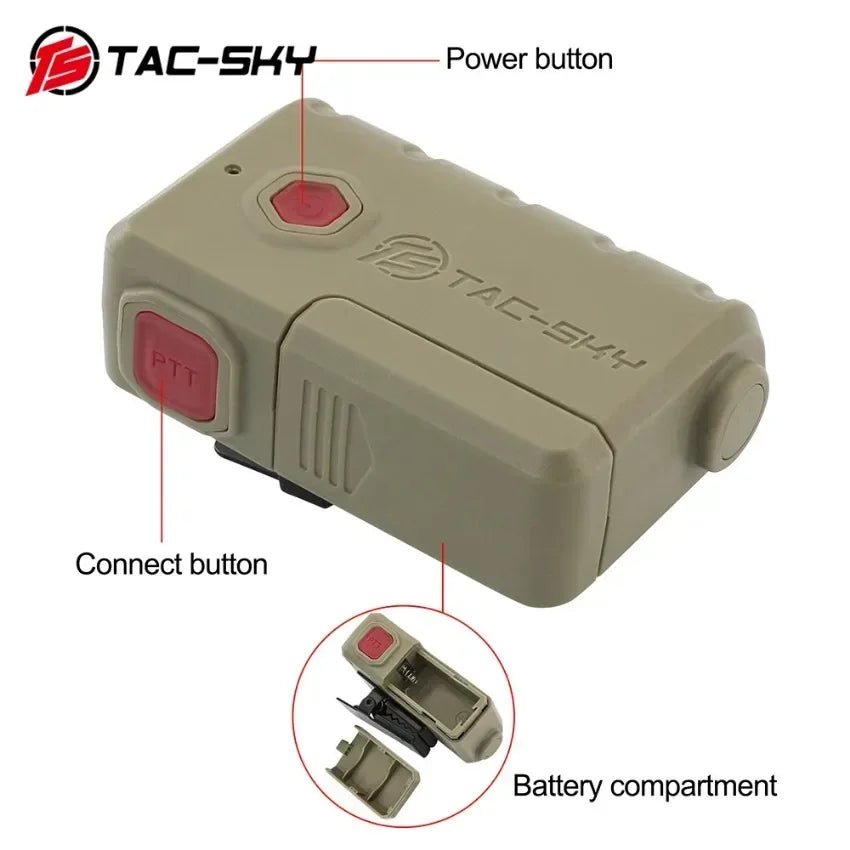 TAC - SKY Tactical Headset Bluetooth Adapter for PELTO COMTA/MSA Sordin/AMP/TCI/TEAHEADSET/Airsoft Shooting Headphone - Avero