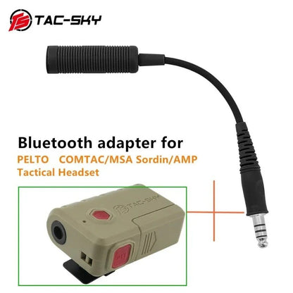 TAC - SKY Tactical Headset Bluetooth Adapter for PELTO COMTA/MSA Sordin/AMP/TCI/TEAHEADSET/Airsoft Shooting Headphone - Avero