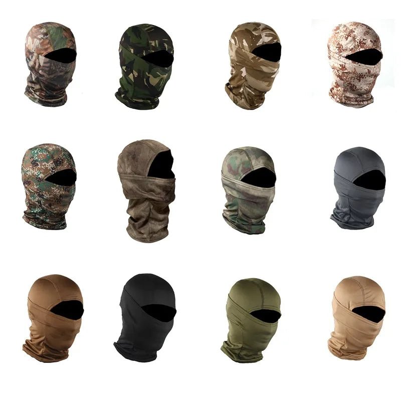 Tactical Balaclava Military Camouflage Full Face Mask Motorcycle Cycling Army War Airsoft Hunting Face Shield Hat Neck Scarives - Avero