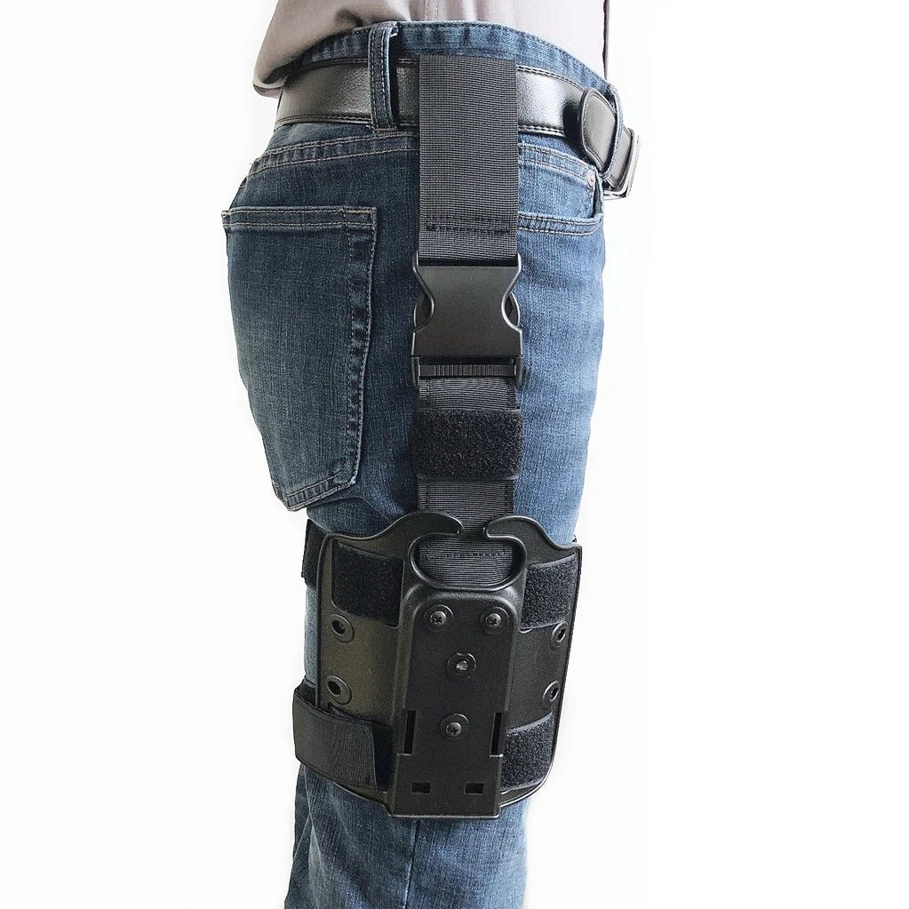 Tactical Leg Gun Holster Platform for Glock 17 19 Beretta M9 Sig P226 Airsoft Drop Thigh Pistol Case Paddle Adapter for Hunting - Avero