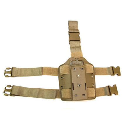 Tactical Leg Gun Holster Platform for Glock 17 19 Beretta M9 Sig P226 Airsoft Drop Thigh Pistol Case Paddle Adapter for Hunting - Avero