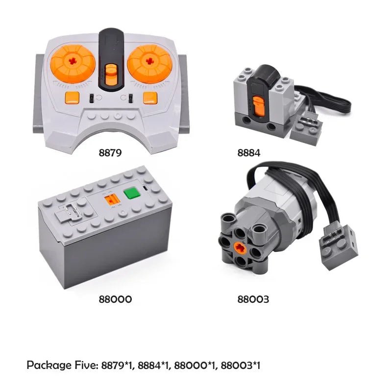 Technical Blocks Motor High - Tech Parts Parts Blocks PF Train Motor 8883 84 85 88004 L XL Servo Motor Technik RC Receiver Battery - Avero