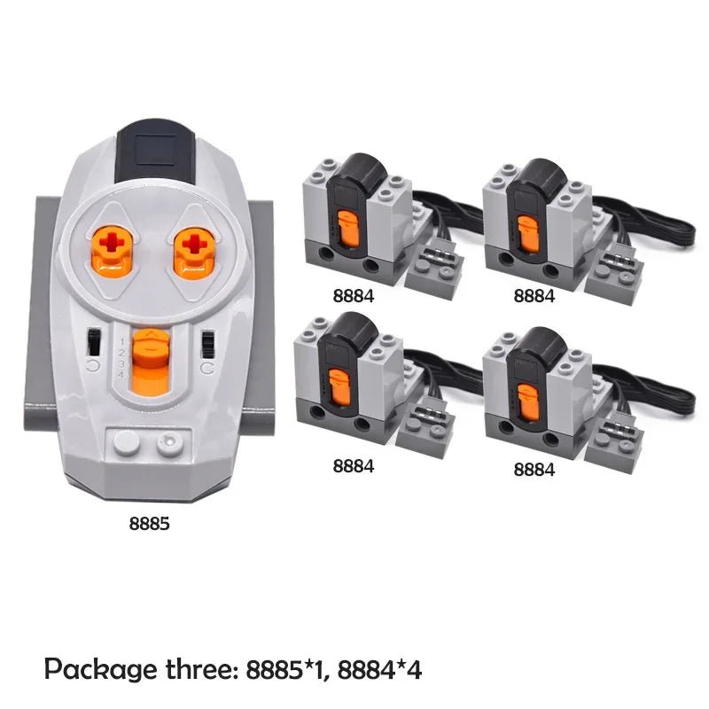 Technical Blocks Motor High - Tech Parts Parts Blocks PF Train Motor 8883 84 85 88004 L XL Servo Motor Technik RC Receiver Battery - Avero