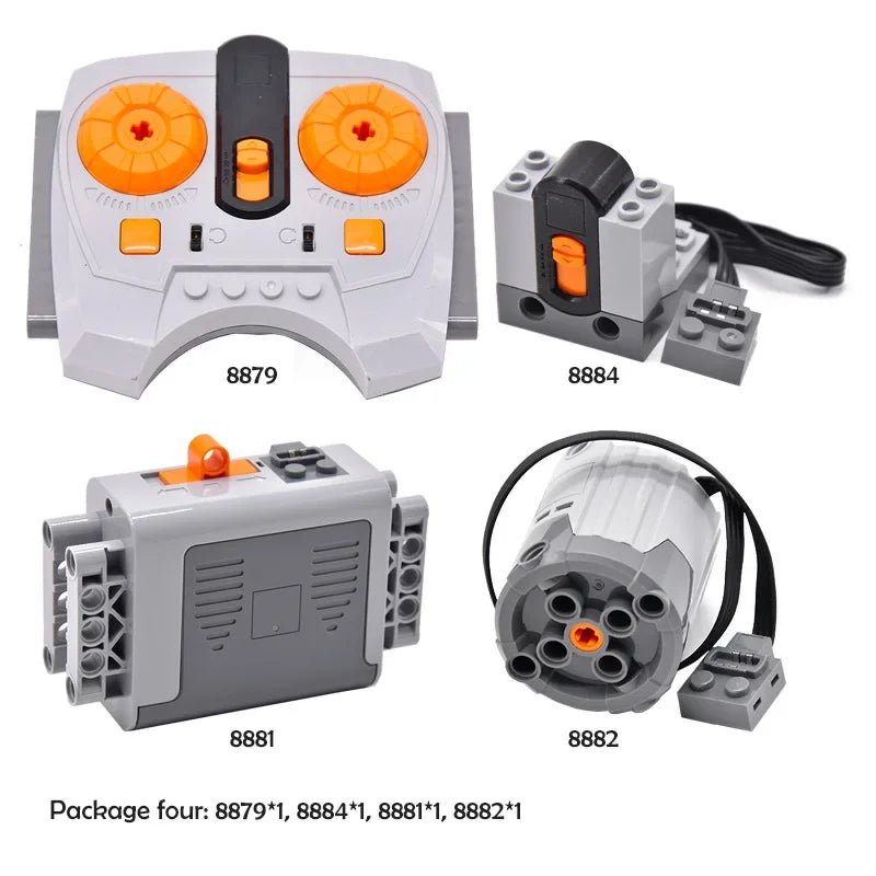 Technical Blocks Motor High - Tech Parts Parts Blocks PF Train Motor 8883 84 85 88004 L XL Servo Motor Technik RC Receiver Battery - Avero