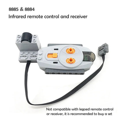 Technical Blocks Motor High - Tech Parts Parts Blocks PF Train Motor 8883 84 85 88004 L XL Servo Motor Technik RC Receiver Battery - Avero