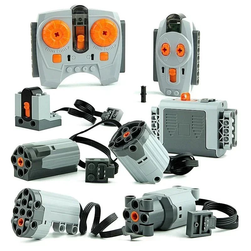 Technical Blocks Motor High - Tech Parts Parts Blocks PF Train Motor 8883 84 85 88004 L XL Servo Motor Technik RC Receiver Battery - Avero