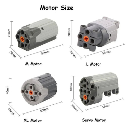 Technical Electronic Building Block MOC Accessories Micro - motor RC Power Functions Parts AA Battery Box DIY Car Bricks Kids Toys - Avero