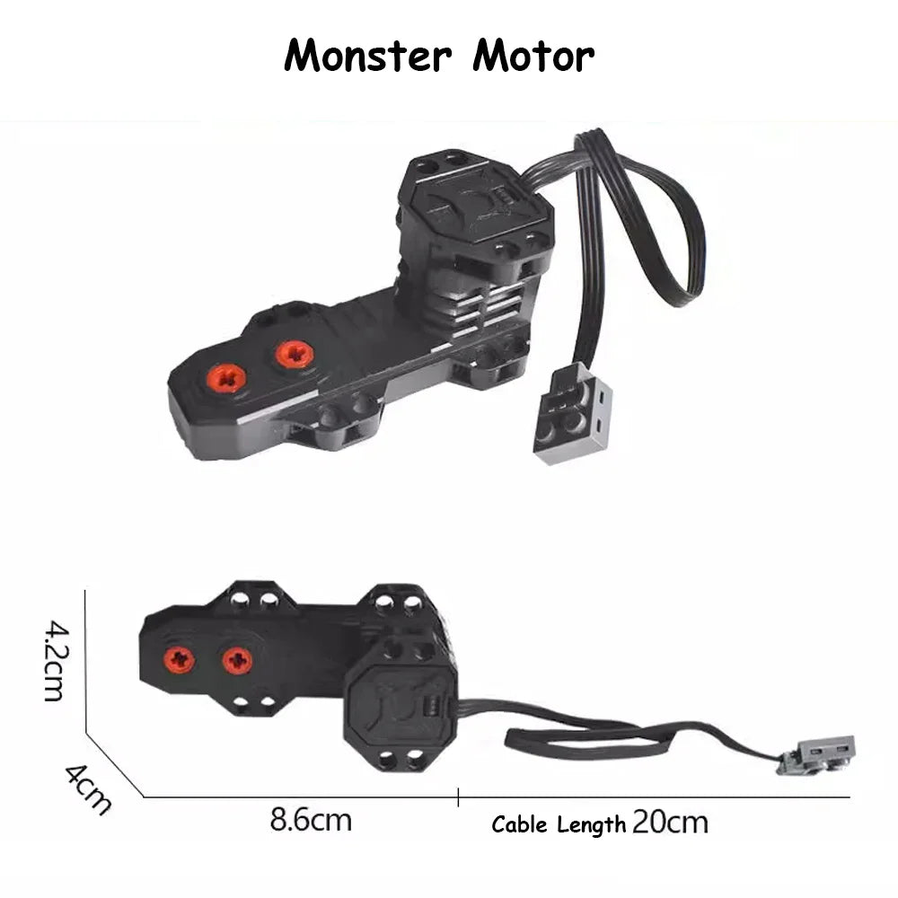 Technical MOC 5292 Buggy Motor Monster Motor Power Functions Parts Building Blocks Bricks Car Toy Compatible With Legoeds - Avero