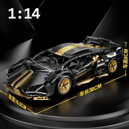 Technical Racing Sport Car Model Building Blocks technic adults 1:14 DIY Supercar Brick Puzzle Toys Kid Adult Gift（1280+granule） - Avero