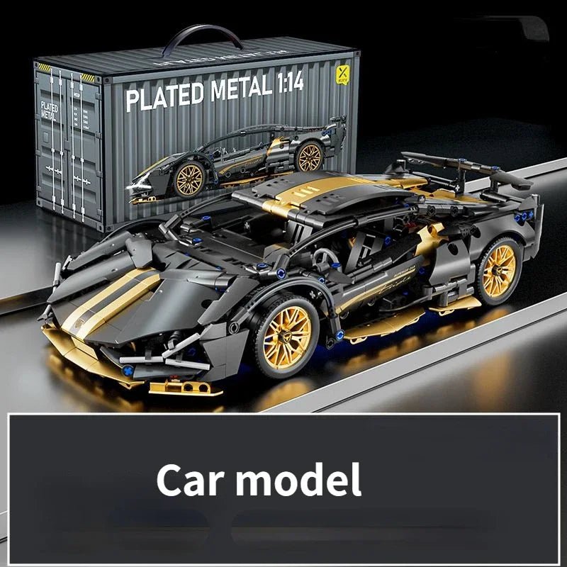 Technical Racing Sport Car Model Building Blocks technic adults 1:14 DIY Supercar Brick Puzzle Toys Kid Adult Gift（1280+granule） - Avero