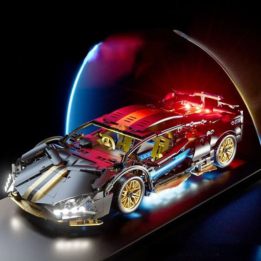 Technical Racing Sport Car Model Building Blocks technic adults 1:14 DIY Supercar Brick Puzzle Toys Kid Adult Gift（1280+granule） - Avero