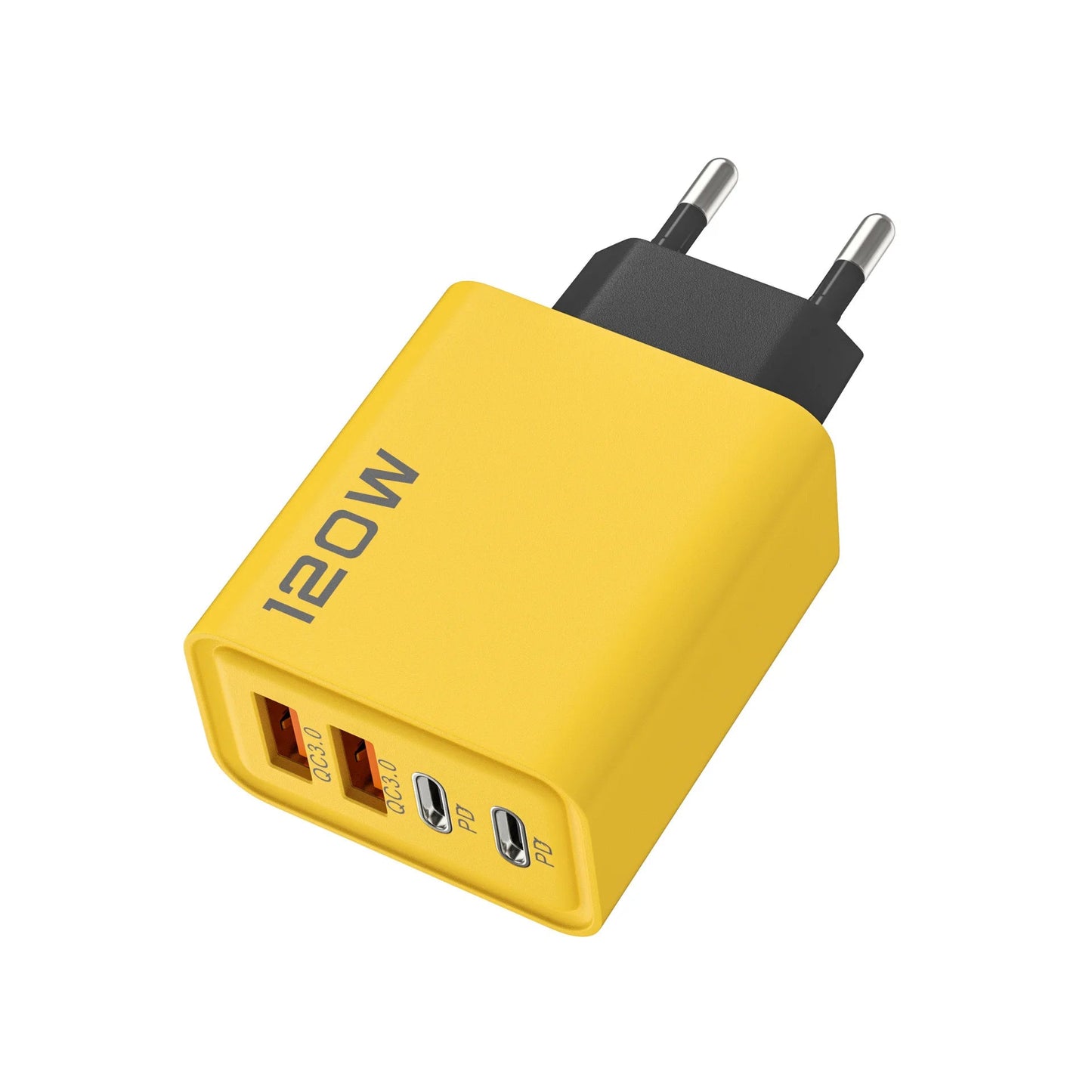 Total 120W 4 Port USB Type C Charger Fast Charging Data Cable USB Phone Charger Adapter for Samsung IPhone Xiaomi Wall Charger - Avero