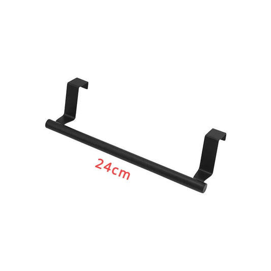 Towel Rod Steel Metal Wire over Cabinet Towel Rack Storage Organizer Bathroom Door Hanging Towel Rack Punch - Free Rag Hanger - Avero