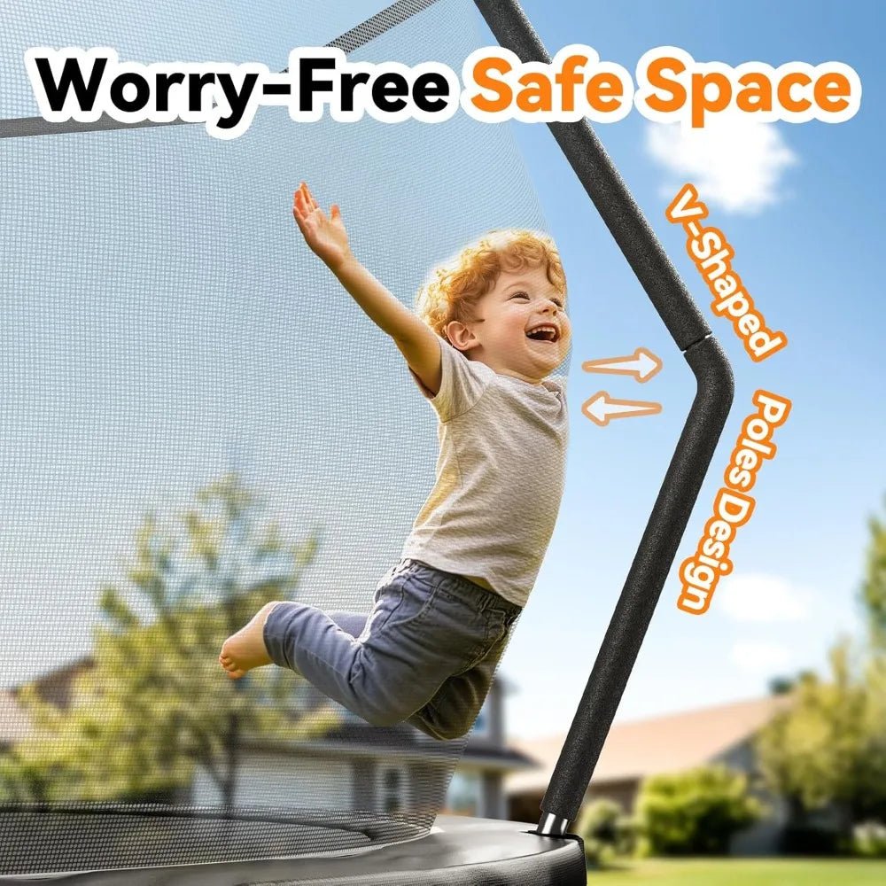 Trampoline 8FT 10FT 12FT 14FT 15FT 16FT Recreational Trampoline with Enclosure for Kids Adults, ASTM Approved, Outdoor - Avero