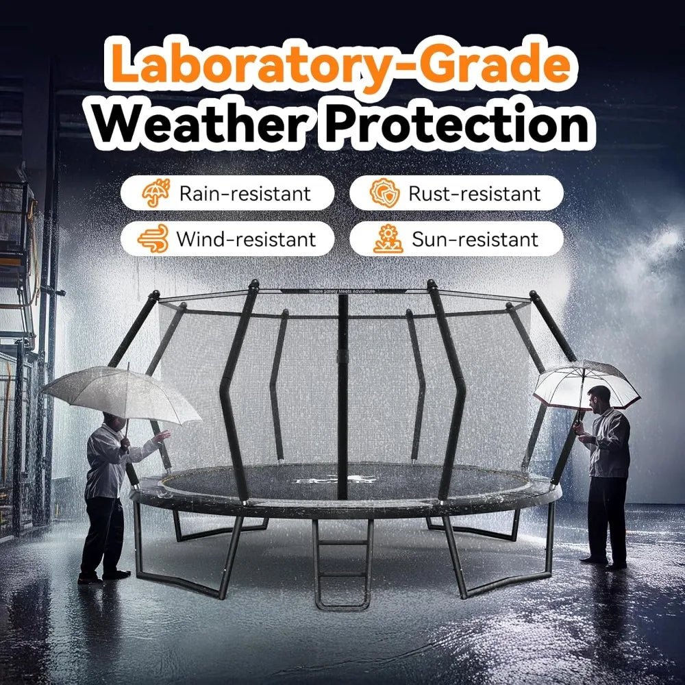 Trampoline 8FT 10FT 12FT 14FT 15FT 16FT Recreational Trampoline with Enclosure for Kids Adults, ASTM Approved, Outdoor - Avero