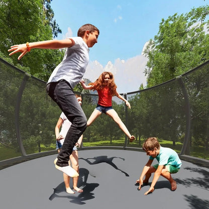 Trampoline 8FT 10FT 12FT 14FT 16FT, Recreational Trampolines with Enclosure Net and Ladder, Outdoor Anti - Rust Trampolines - Avero
