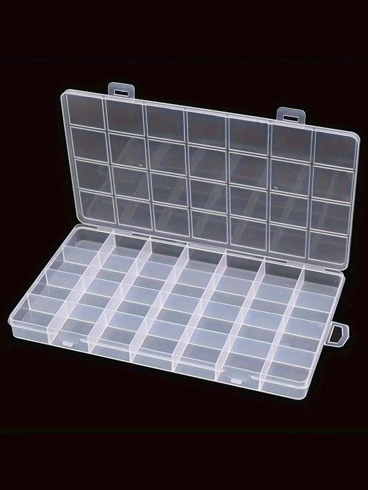 Transparent Storage Container Jewelry Box Clear Plastic Organizer Box Empty Earring Storage Organizer Display Case for Beads - Avero