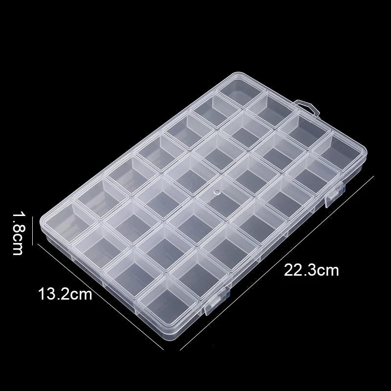 Transparent Storage Container Jewelry Box Clear Plastic Organizer Box Empty Earring Storage Organizer Display Case for Beads - Avero