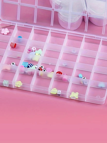 Transparent Storage Container Jewelry Box Clear Plastic Organizer Box Empty Earring Storage Organizer Display Case for Beads - Avero