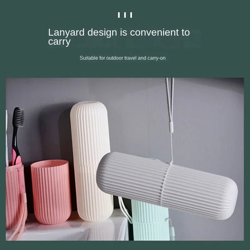 Travel Portable Toothbrush Cup Bathroom Toothpaste Holder Storage Case Box Organizer Travel Toiletries Storage Cup New Creative - Avero