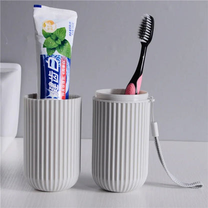 Travel Portable Toothbrush Cup Bathroom Toothpaste Holder Storage Case Box Organizer Travel Toiletries Storage Cup New Creative - Avero