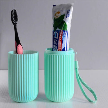 Travel Portable Toothbrush Cup Bathroom Toothpaste Holder Storage Case Box Organizer Travel Toiletries Storage Cup New Creative - Avero