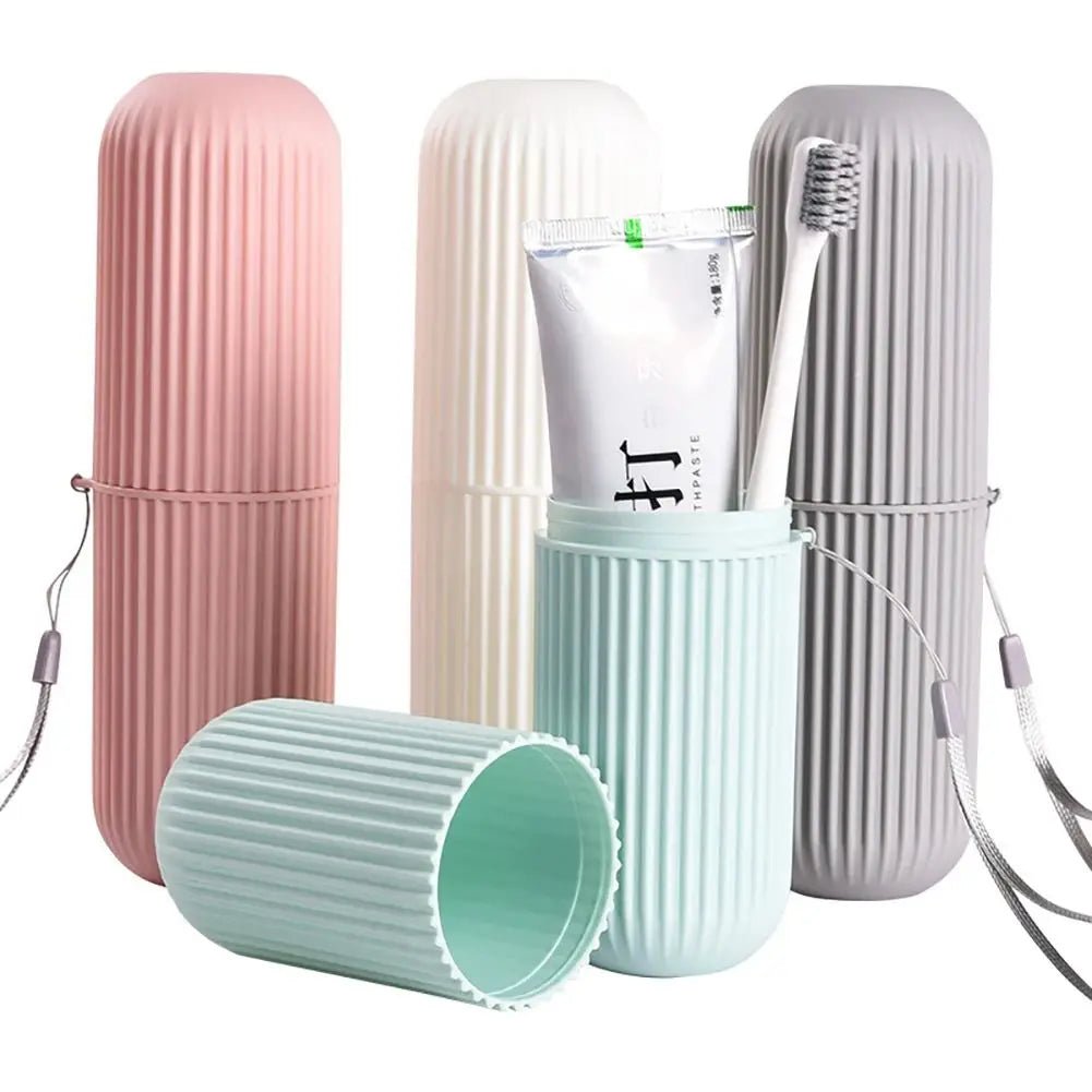 Travel Portable Toothbrush Cup Bathroom Toothpaste Holder Storage Case Box Organizer Travel Toiletries Storage Cup New Creative - Avero