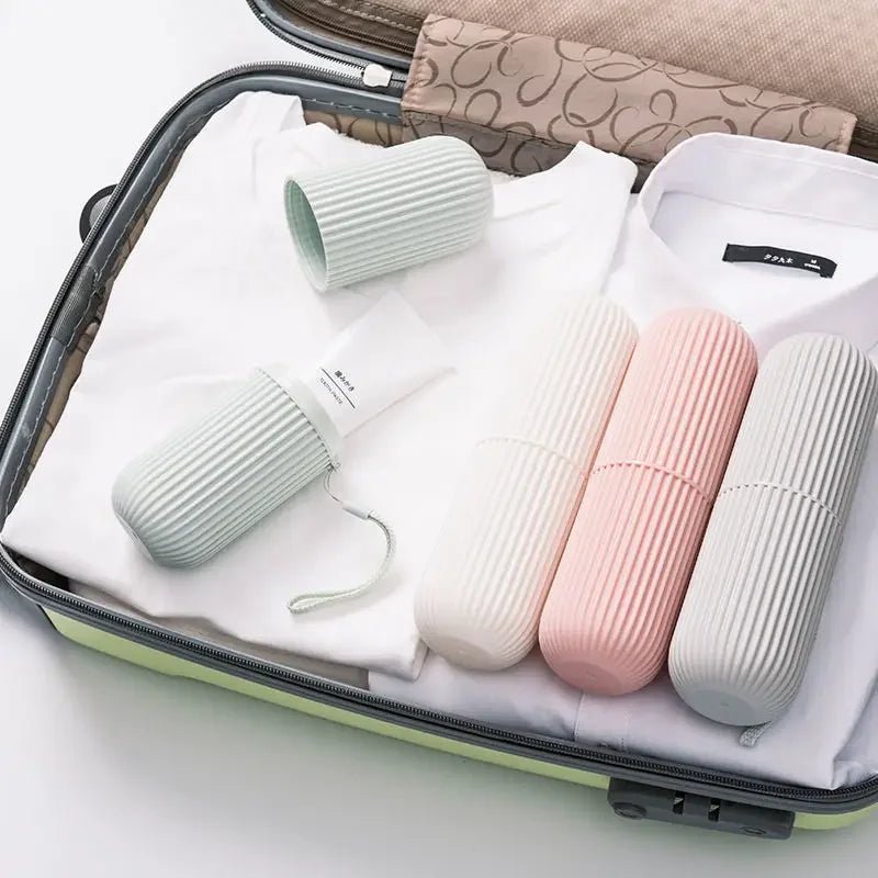 Travel Portable Toothbrush Cup Bathroom Toothpaste Holder Storage Case Box Organizer Travel Toiletries Storage Cup New Creative - Avero