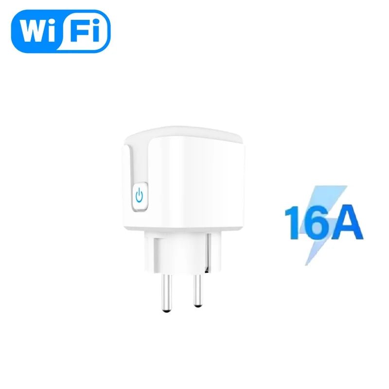 Tuya WiFi Smart Plug Socket EU 16/20A with Power Monitoring Timing Voice Control Works with Alexa Google Home Smart Life - Avero