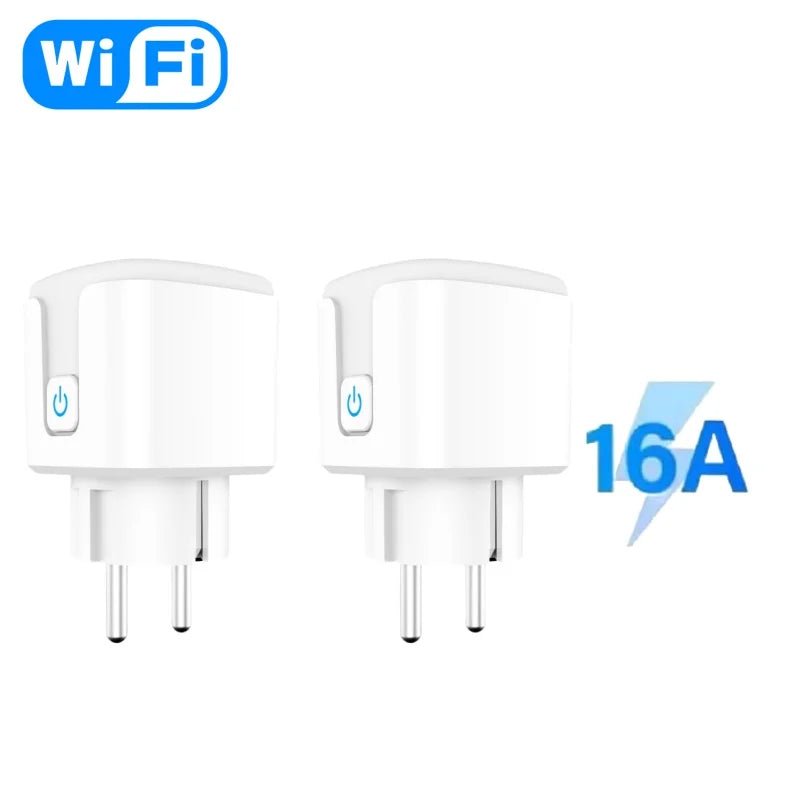 Tuya WiFi Smart Plug Socket EU 16/20A with Power Monitoring Timing Voice Control Works with Alexa Google Home Smart Life - Avero