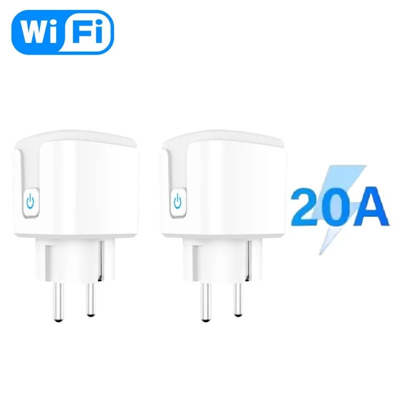 Tuya WiFi Smart Plug Socket EU 16/20A with Power Monitoring Timing Voice Control Works with Alexa Google Home Smart Life - Avero
