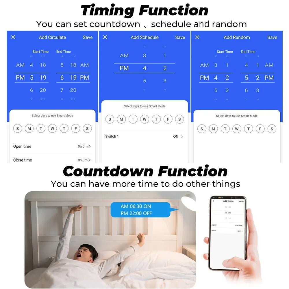 Tuya WiFi Smart Plug Socket EU 16/20A with Power Monitoring Timing Voice Control Works with Alexa Google Home Smart Life - Avero