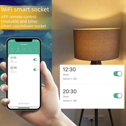 Tuya WiFi Smart Plug Socket EU 16/20A with Power Monitoring Timing Voice Control Works with Alexa Google Home Smart Life - Avero