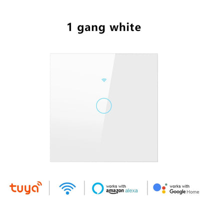 Tuya Wifi Smart Touch Light EU Switch Wireless Remote LED Light Switches No Neutral Wire Required 1 - 4 Gang Alexa Google Home - Avero