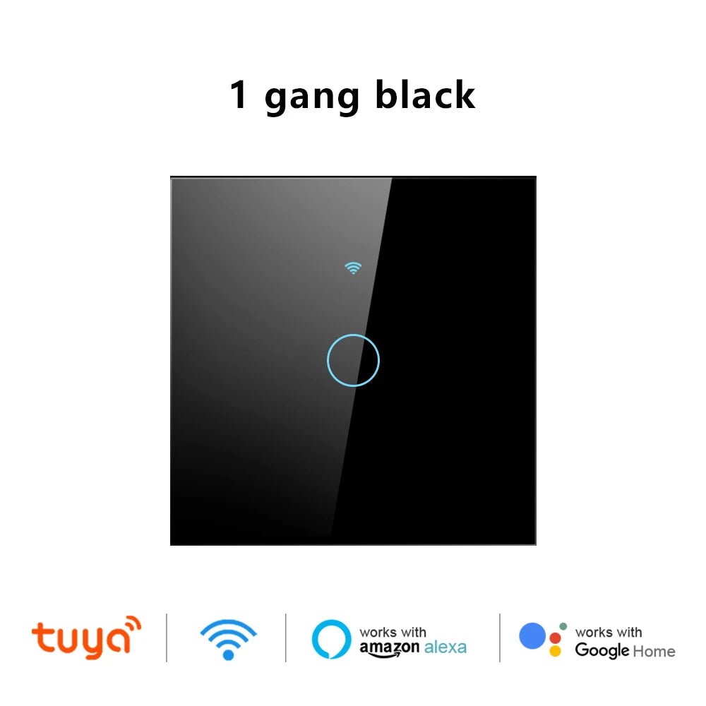 Tuya Wifi Smart Touch Light EU Switch Wireless Remote LED Light Switches No Neutral Wire Required 1 - 4 Gang Alexa Google Home - Avero