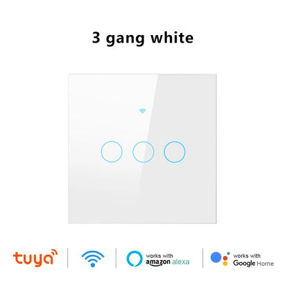 Tuya Wifi Smart Touch Light EU Switch Wireless Remote LED Light Switches No Neutral Wire Required 1 - 4 Gang Alexa Google Home - Avero