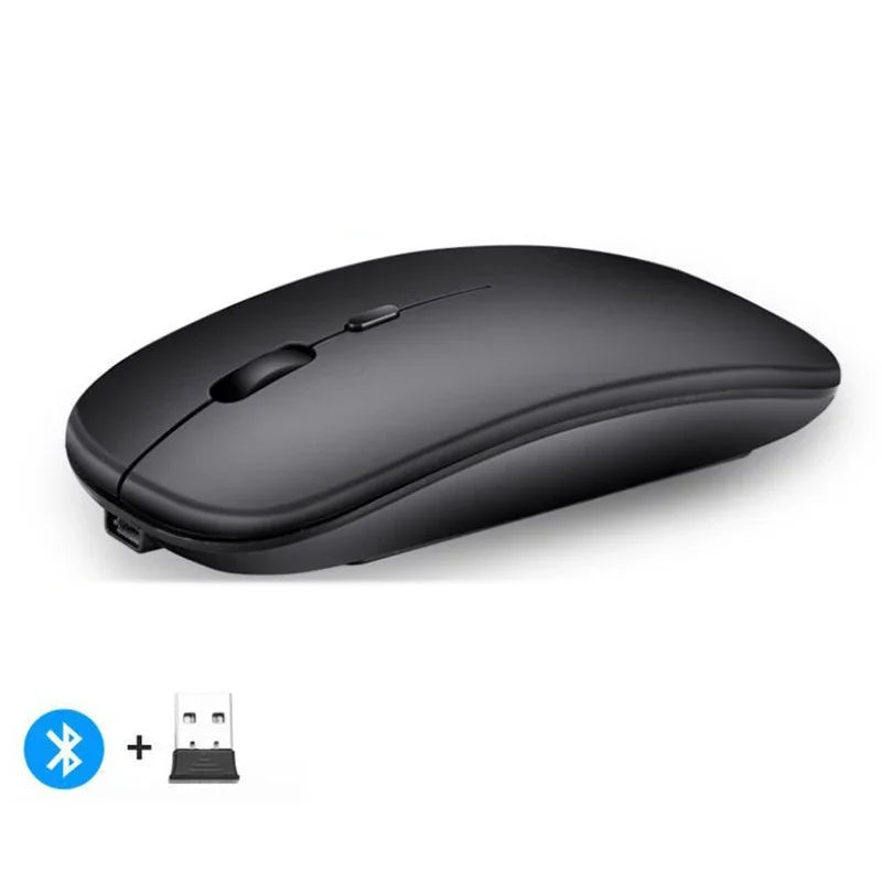 Ultra - Slim Wireless Rechargeable Mouse with LED Lighting, Dual Mode (BT & 2.4G), Compatible with iPad, Laptop, PC, Mac, Windows - Avero