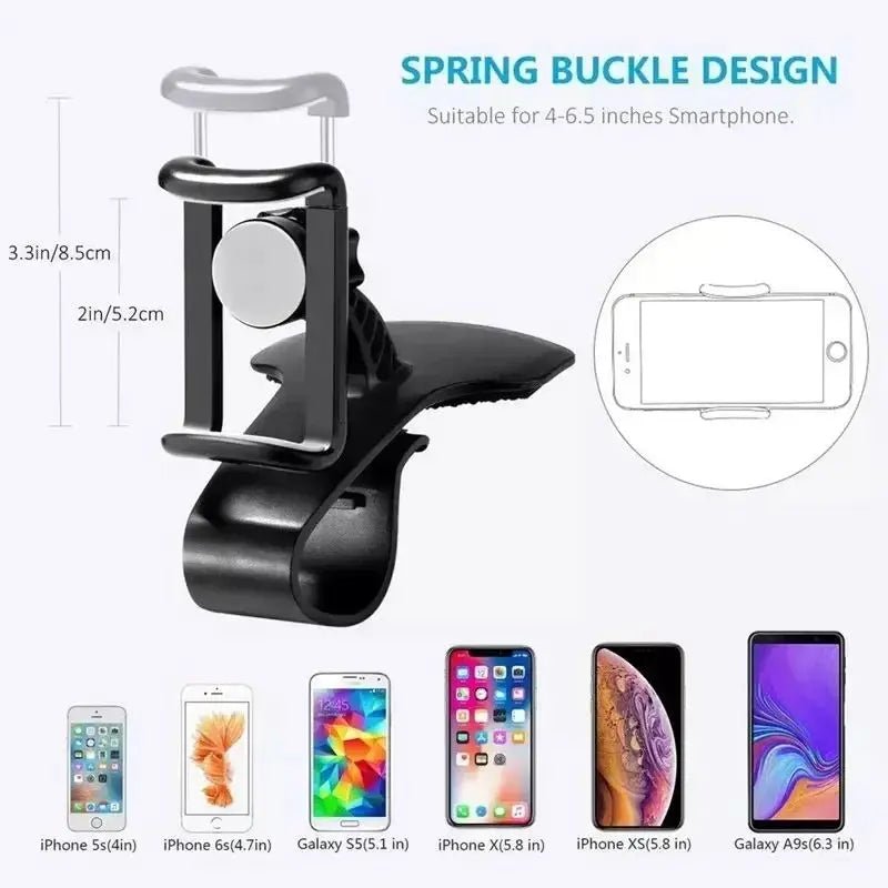 Universal Car Phone Holder Stand Dashboard Car Clip Mount GPS Bracket Car Mobile Phone Support in Car For iPhone Xiaomi Samsung - Avero