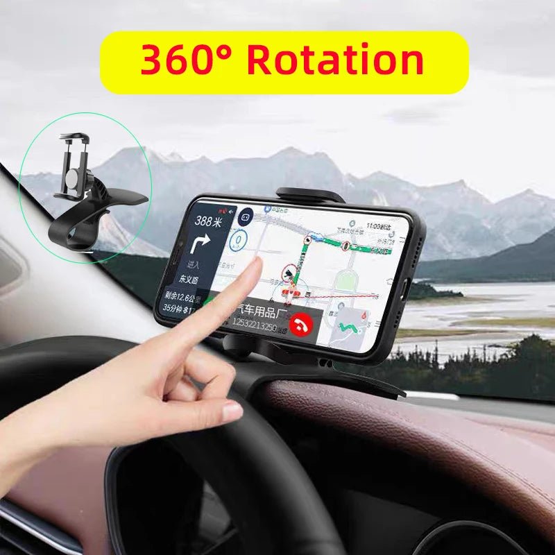 Universal Car Phone Holder Stand Dashboard Car Clip Mount GPS Bracket Car Mobile Phone Support in Car For iPhone Xiaomi Samsung - Avero