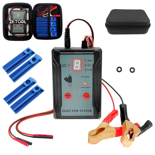 Upgraded Fuel Injector Tester & DIY Cleaning Tool - Test Two Injectors Simultaneously 8 Pulse Power Drive Mode - Avero