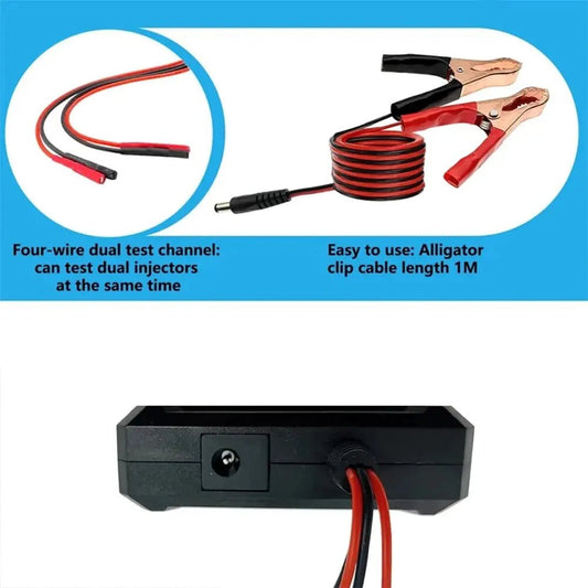 Upgraded Fuel Injector Tester & DIY Cleaning Tool - Test Two Injectors Simultaneously 8 Pulse Power Drive Mode - Avero