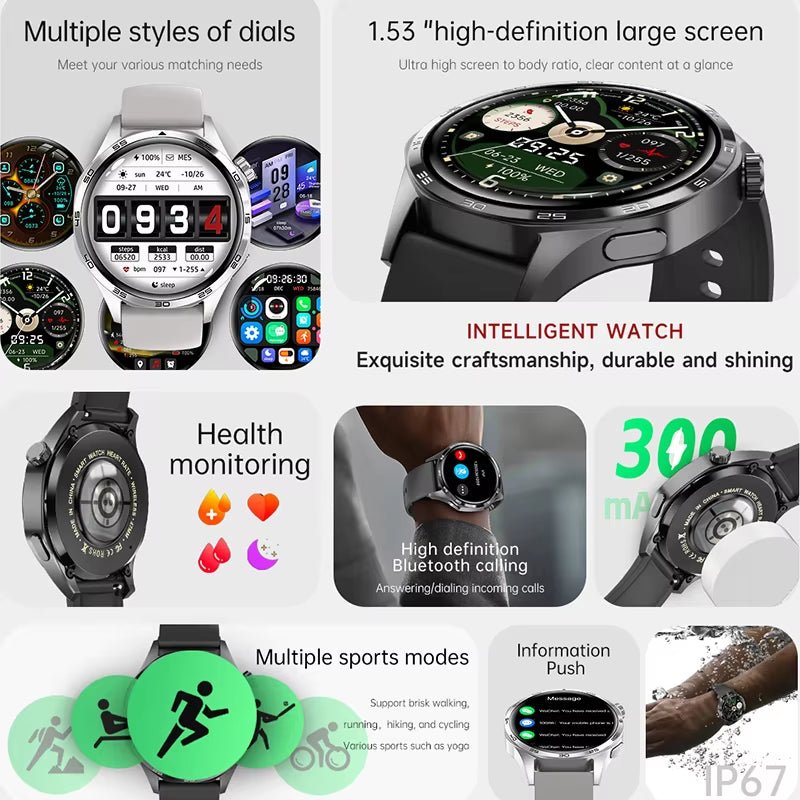 Watch 5 PRO Smart Watch Men Watch 5 AMOLED HD Screen Bluetooth Call GPS Trajectory NFC Heart Rate Compass Smartwatches 2024 New - Avero