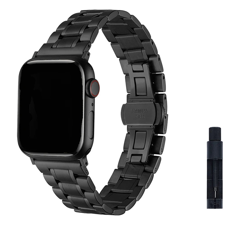 Watch Straps For Apple Watch Band Series 9/8/7/6/5/4/SE Stainless Steel Bracelet For IWatch Series Ultra 49mm 45mm 44mm 41 40mm - Avero